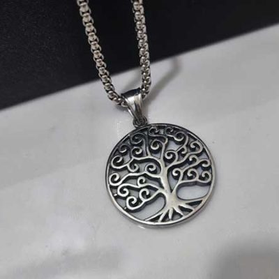 گردنبند درخت زندگی نقره ای