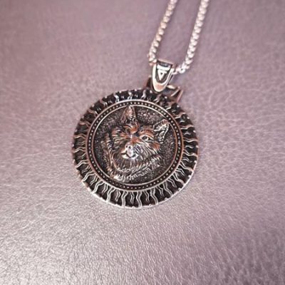 گردنبند گنگ طرح گرگ استایل خفن