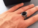 انگشتر مردانه نگین مشکی | کلاسیک و شیک - Image 6