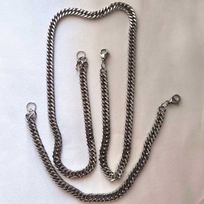 نیم ست کارتیر نقره‌ای استیل رنگ ثابت