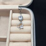پیرسینگ ناف رنگ ثابت آویز دار | ضد حساسیت استیل - Image 4