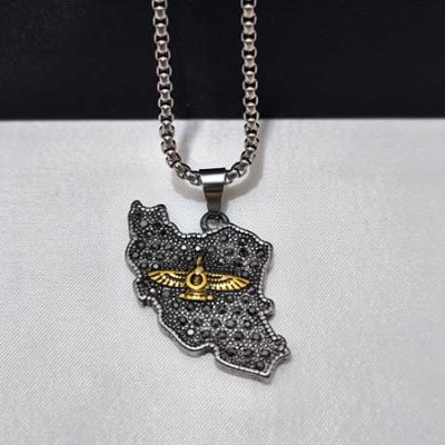پلاک نقشه ایران استیل