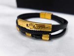 دستبند چرم پسرانه رنگ ثابت