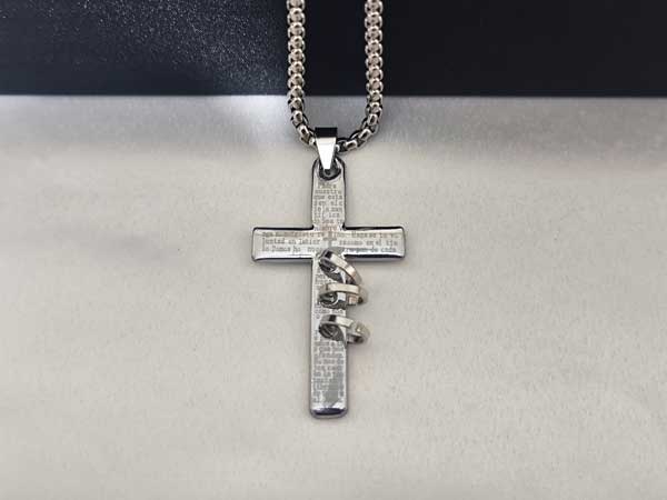 Cross-necklace-with-rings5 گردنبند صلیب حلقه دار رنگ ثابت