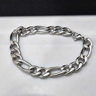 دستبند زنجیری نقره ای رنگ ثابت