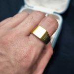 انگشتر ساده طلایی مون بلان | استیل رنگ ثابت - Image 5