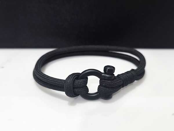 Omega-black-rope-bracelet1 دستبند امگا مشکی طنابی رنگ ثابت