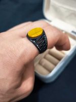 انگشتر چشم ببر مردانه استیل | کلاسیک و شیک - Image 5