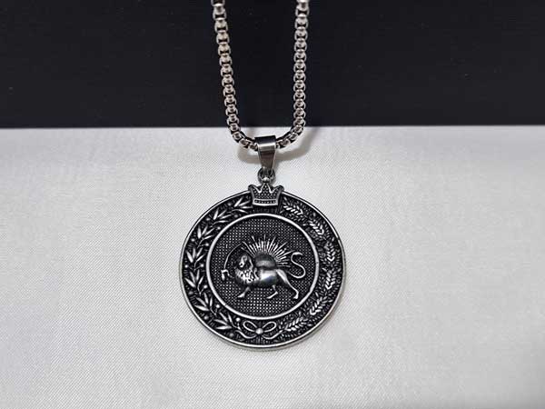 Silver-lion-and-sun-necklace5 گردنبند شیر و خورشید نقره ای شیک