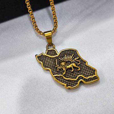 گردنبند شیر و خورشید استیل
