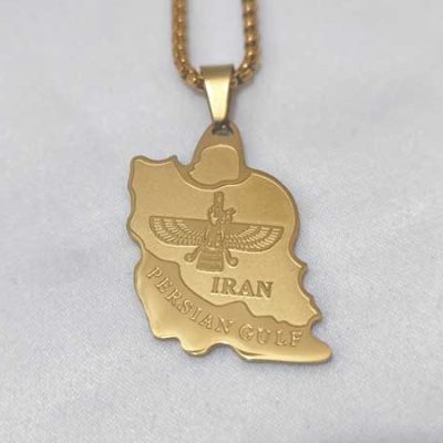 گردنبند پسرانه کلاسیک نقشه ایران