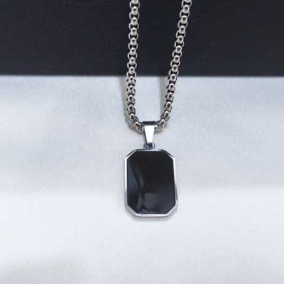گردنبند اونیکس مردانه رنگ ثابت