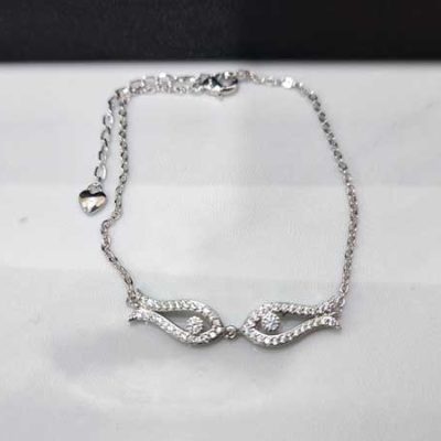 دستبند دخترانه جواهری نگین مخراج